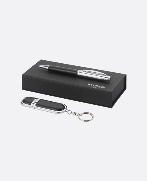 BALMAIN USB & BALLPOINT PEN GIFT SET