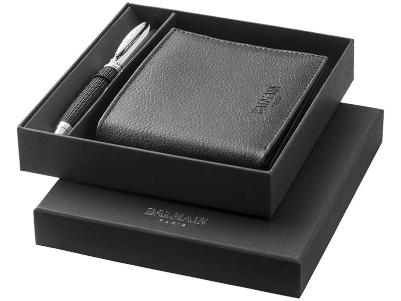 Balmain Ballpoint Pen & Wallet Gift Set