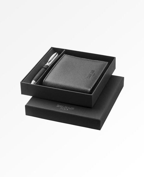 Balmain Ballpoint Pen & Wallet Gift Set