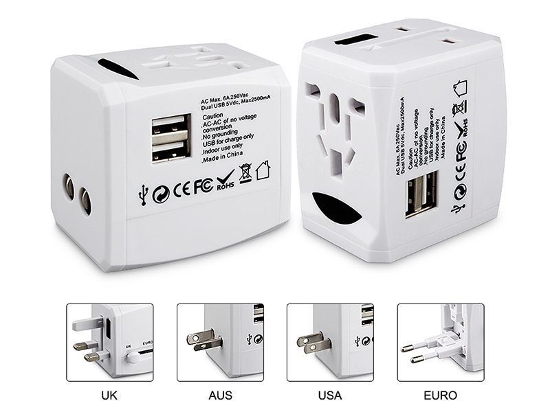 2USB travel adapter