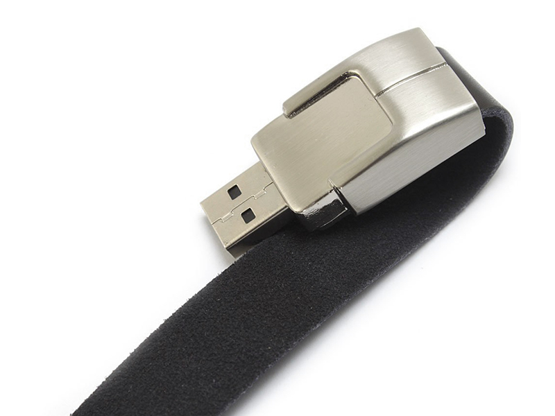 Leather Wristband Bracelet USB