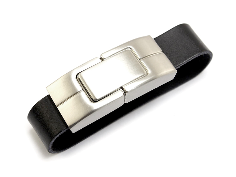 Leather Wristband Bracelet USB