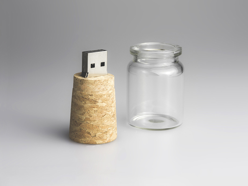 Jar with Cork USB Flash Drive