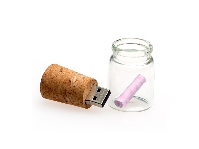 Jar with Cork USB Flash Drive