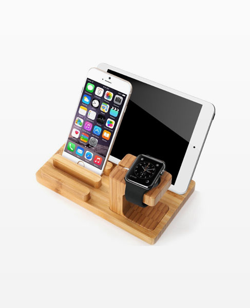 Bamboo Wood Station Charging Dock